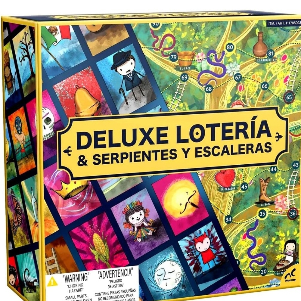 Deluxe Lotería & Serpientes y Escaleras Board Game - Multicolor